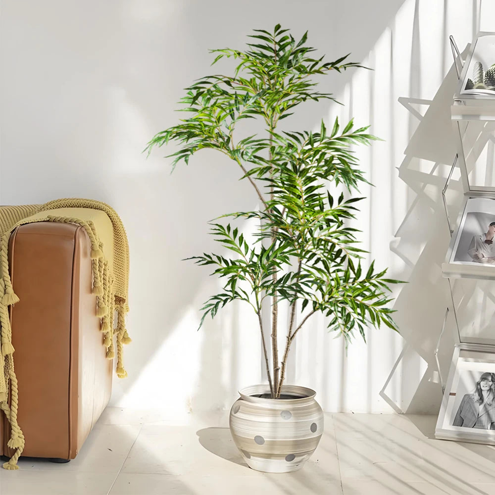 78-140cm Artificial Palm Tree Tropical Coconut Bamboo Branch Fake Ficus Plants Plastic Cocos Tree For Home Garden Office Decor