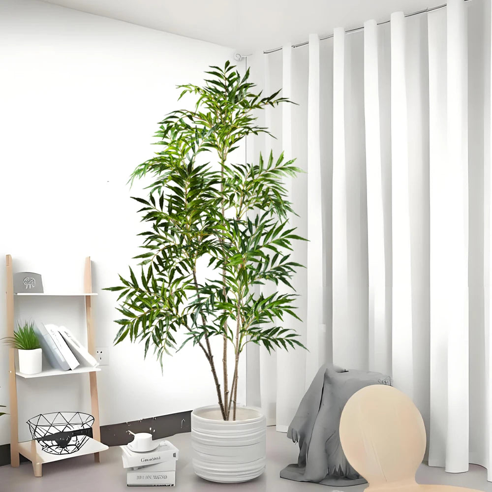 78-140cm Artificial Palm Tree Tropical Coconut Bamboo Branch Fake Ficus Plants Plastic Cocos Tree For Home Garden Office Decor
