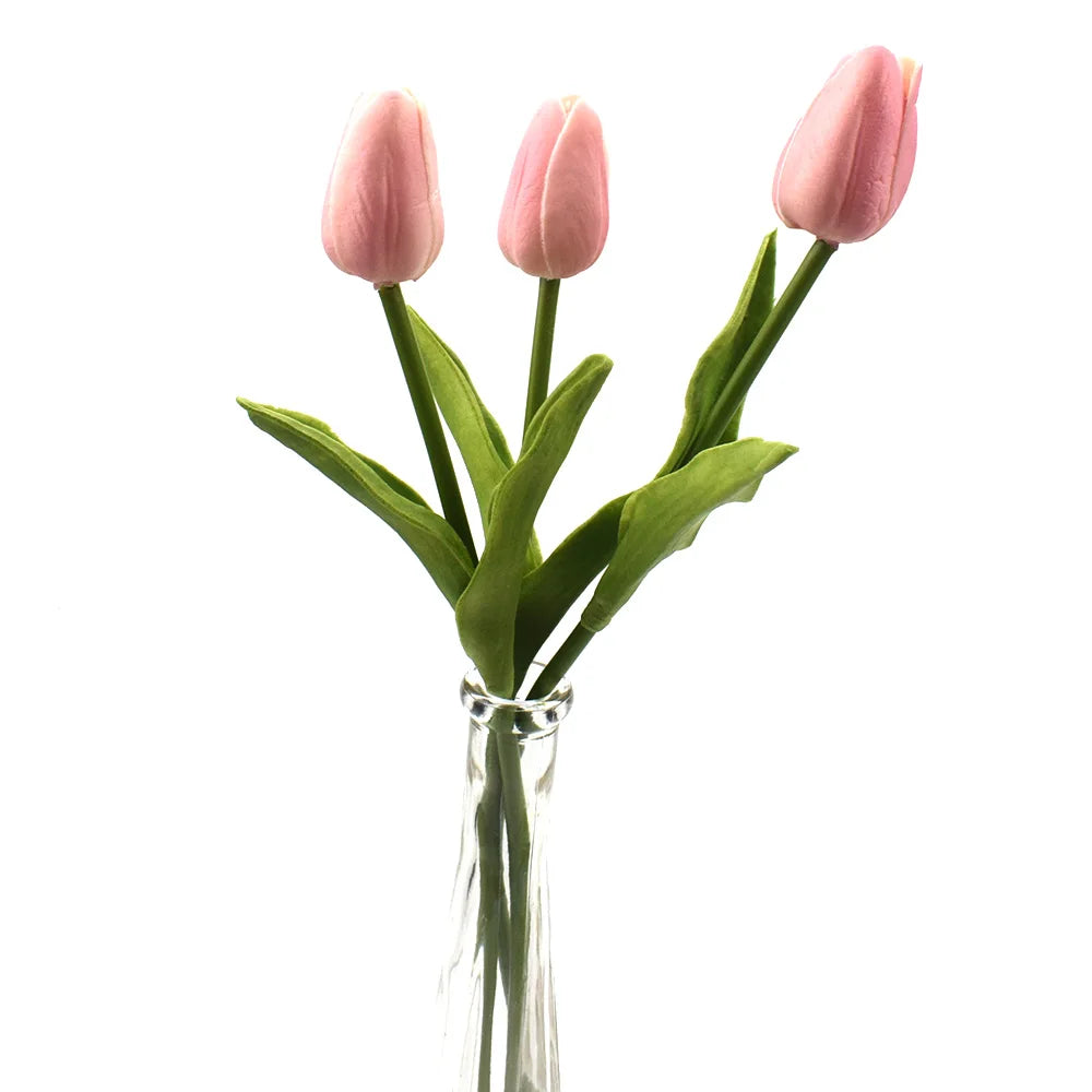 10PCS Real Touch Artificial Tulip Bouquet – Fake Flowers for Wedding & Home Décor