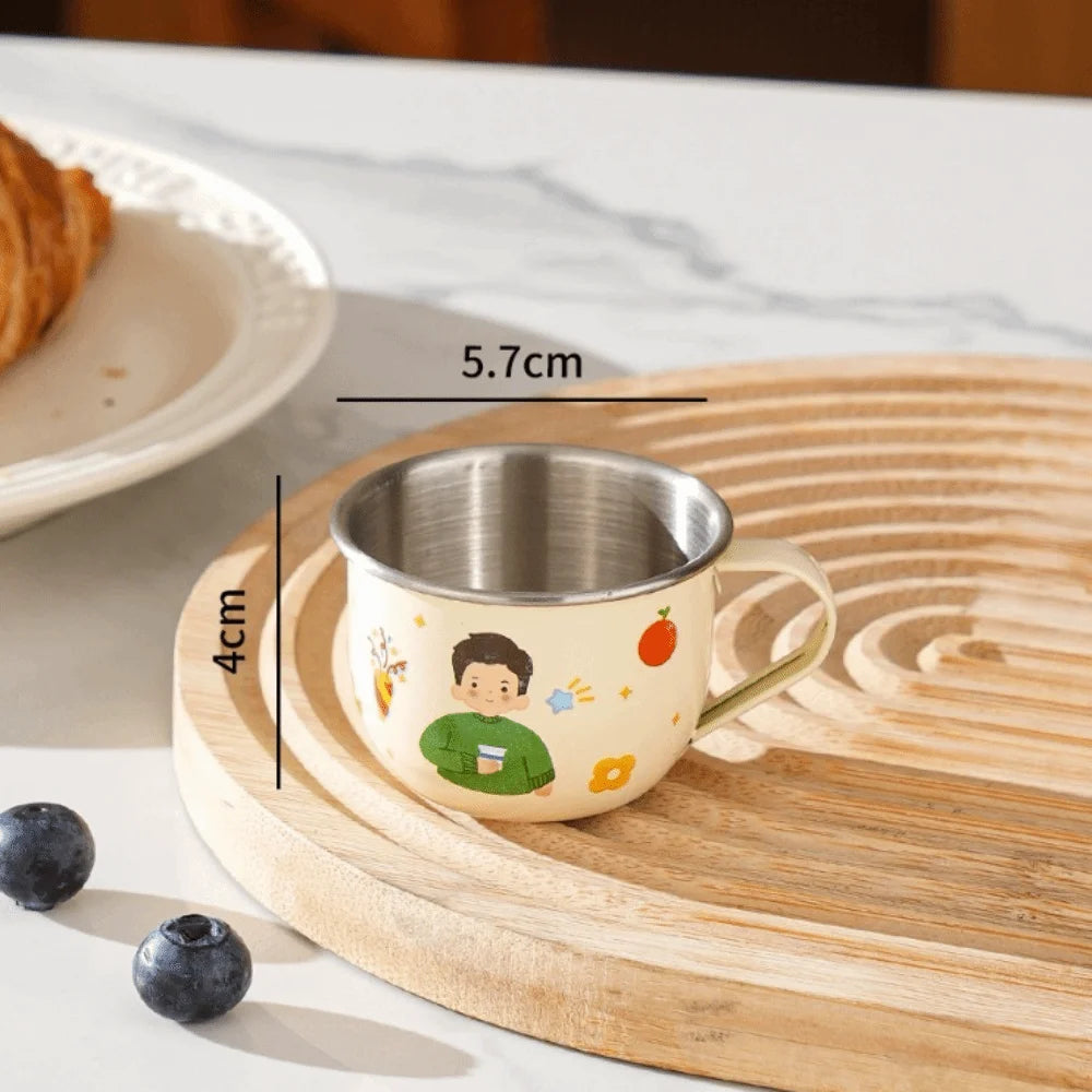 Stainless Steel Kids Stainless Cup 80/220ml Open Mouth Design Toddler Training Mug Mini Small Size High Appearance Level
