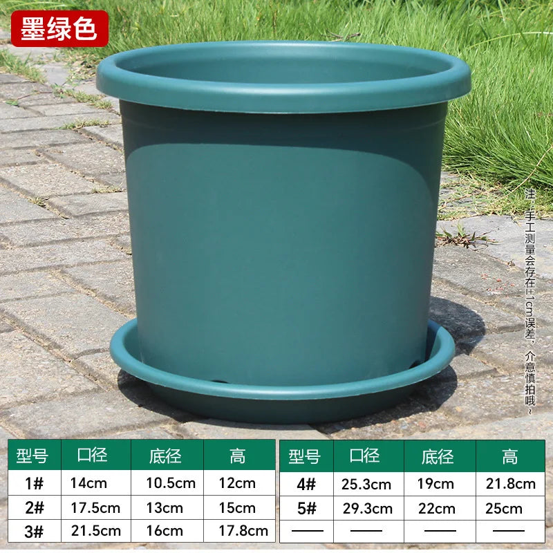 Root Control Flower Pot with Tray Large Capacity Vase for Rose Hydrangea Planting Pot Home Balcony Decoration Garden Supplies