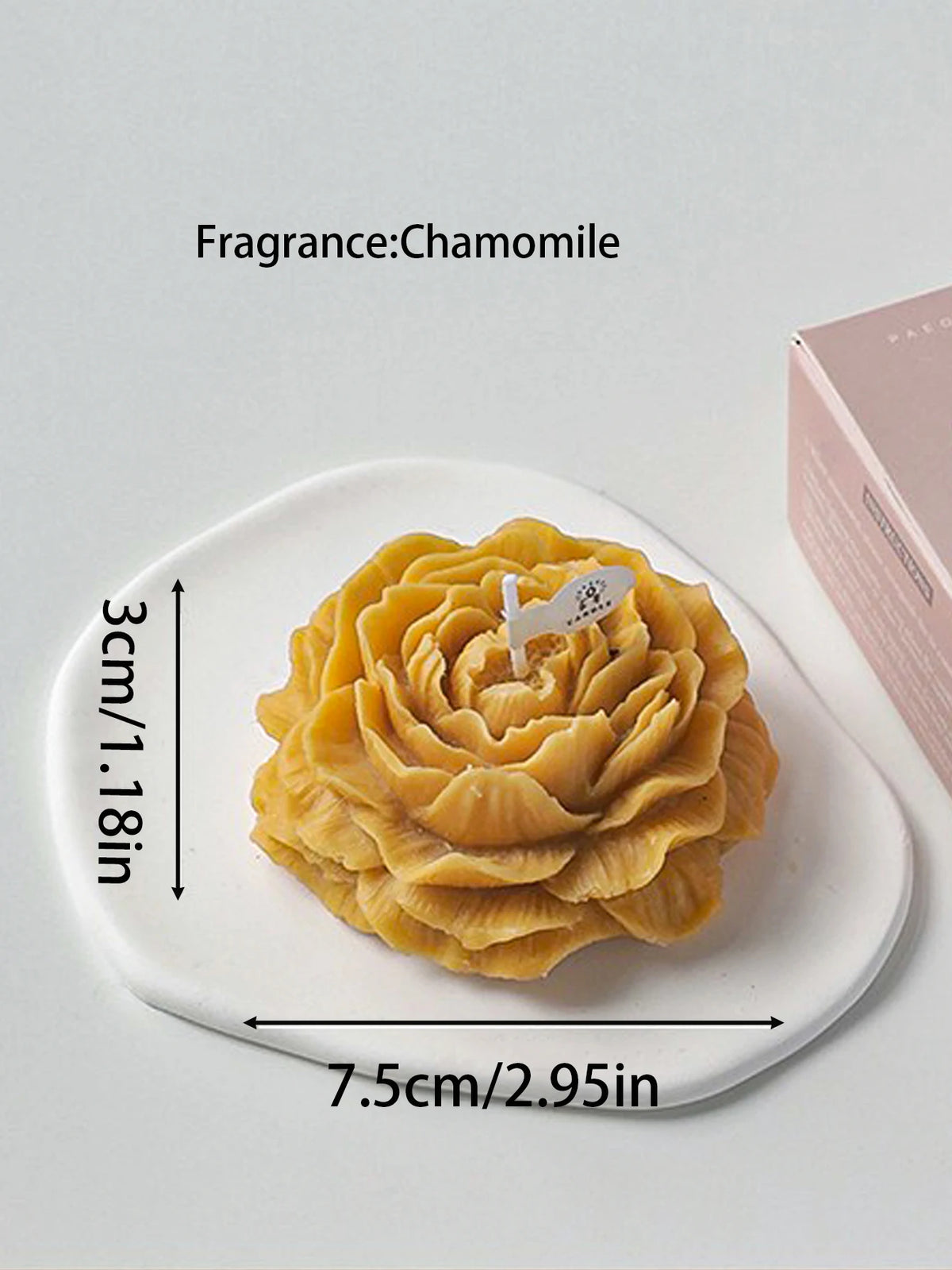 3D Peony Aromatic Candle Creative Flower Shape Aromatherapy Wedding Decor Gifts Box Valentine&