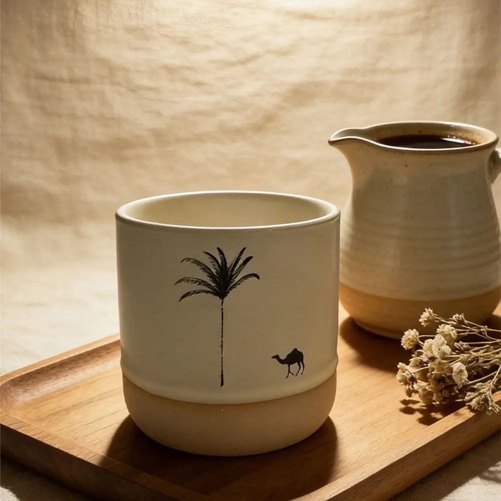 Ancient Retro Ceramic Mug Hand-painted Minimalist Ceramic Coffee Cup Unique D Handmade Chinese Ceramic Cup Daily Drinking