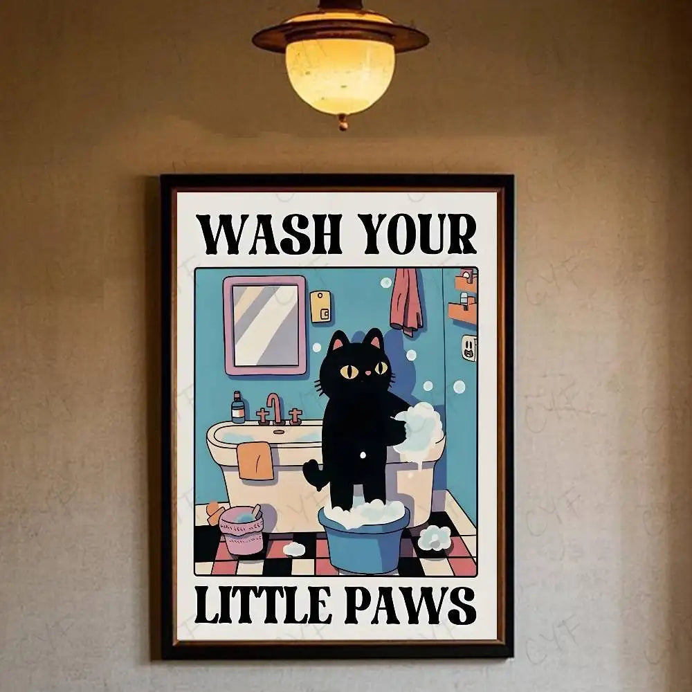 Interesting Cats And Quotes Poster HD art wall waterproof home living room bedroom bar aesthetic decoration