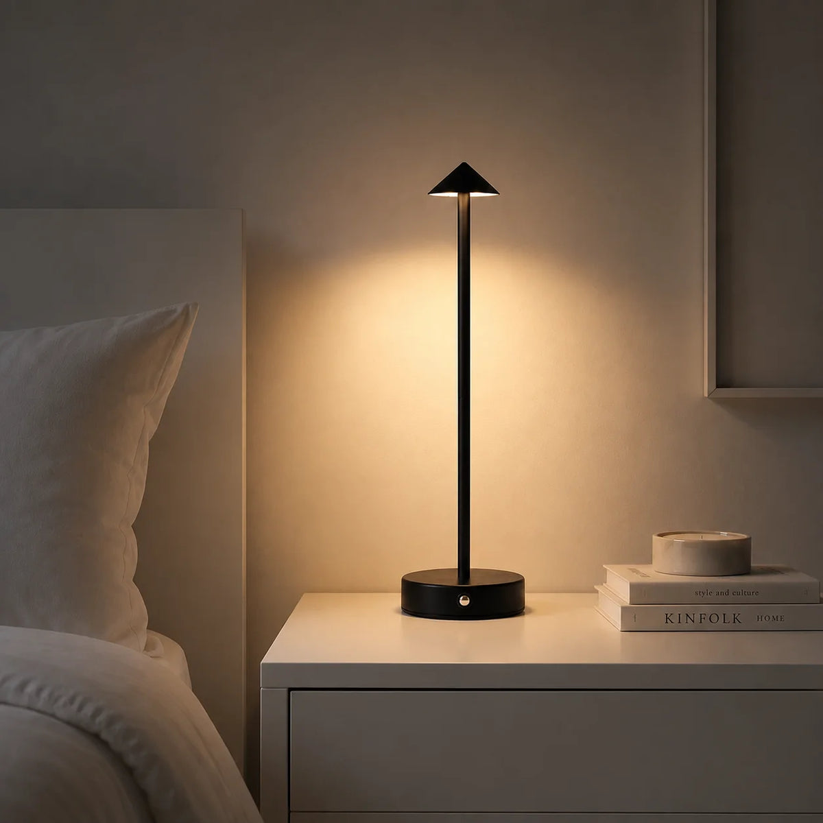 Touch Control Desk Lamp Minimalist Bedside Lamp Dimmable Night Light for Bedroom Living Room Office Decor