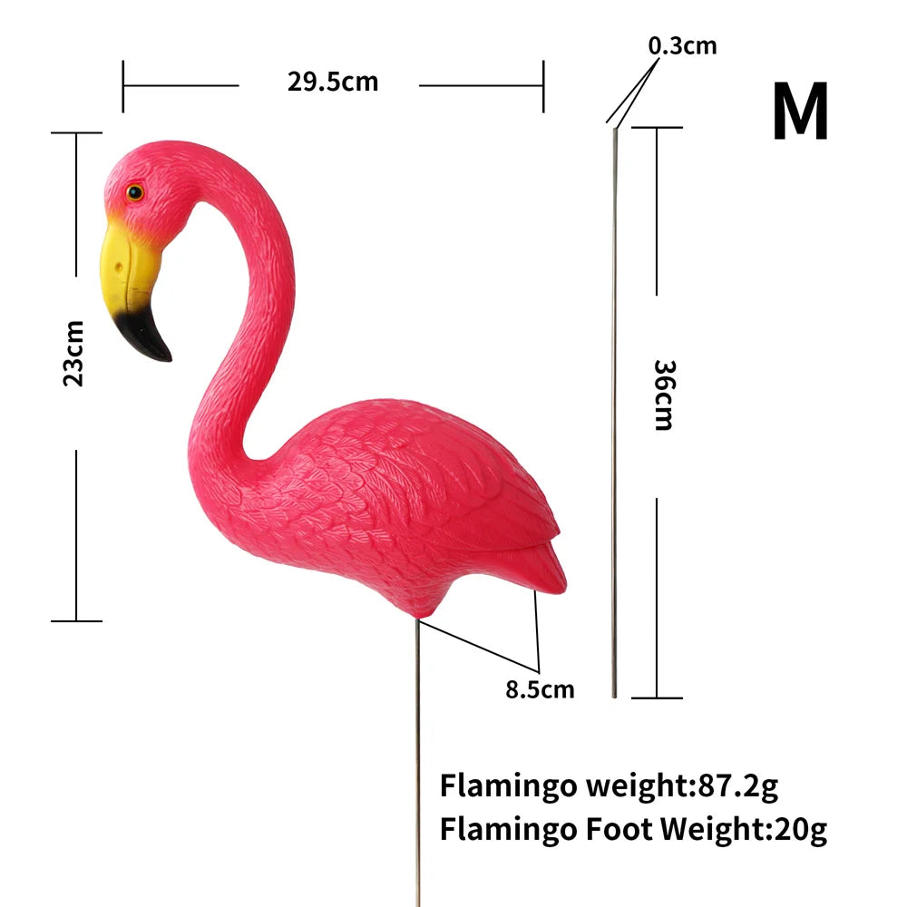 Mini Pink Red Small Plastic Flamingo Yard Decoration Bird Lawn Garden Stake Statue Figurines Ornament Flowerpot Planter