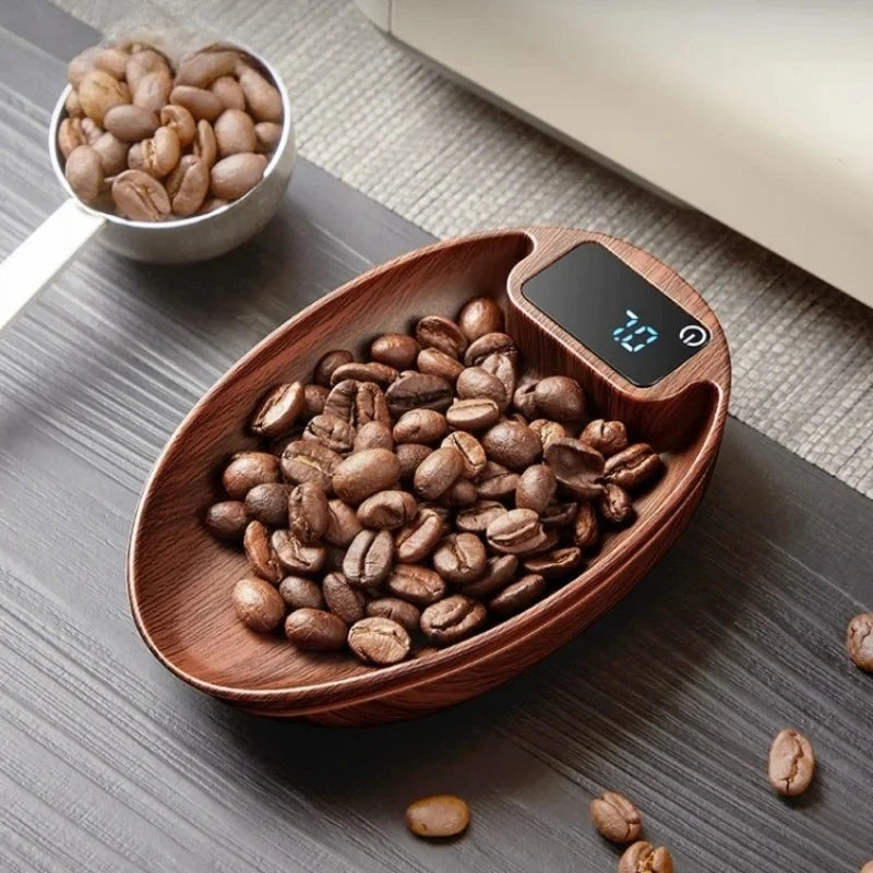 JUSTINLAU Digital Coffee Scale 0.1g Precision Espresso Brewing Weighing Scale with Bean Plate Portable for Kitchen Cafe Outdoor