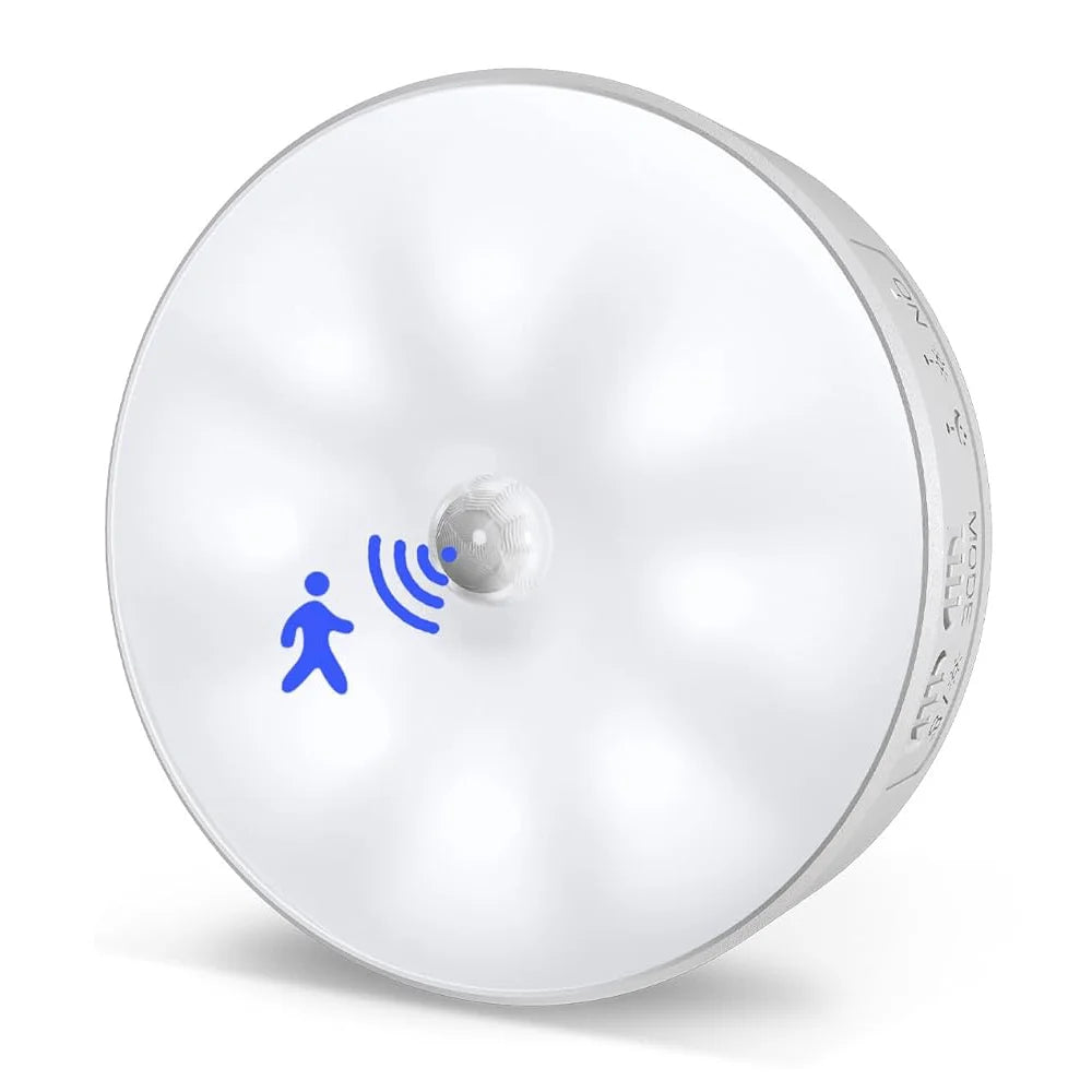 LED Smart Human Body Sensor Night Lamp Emergency Automatic Lighting USB Charging Wireless Magentic Suction Use Night Light