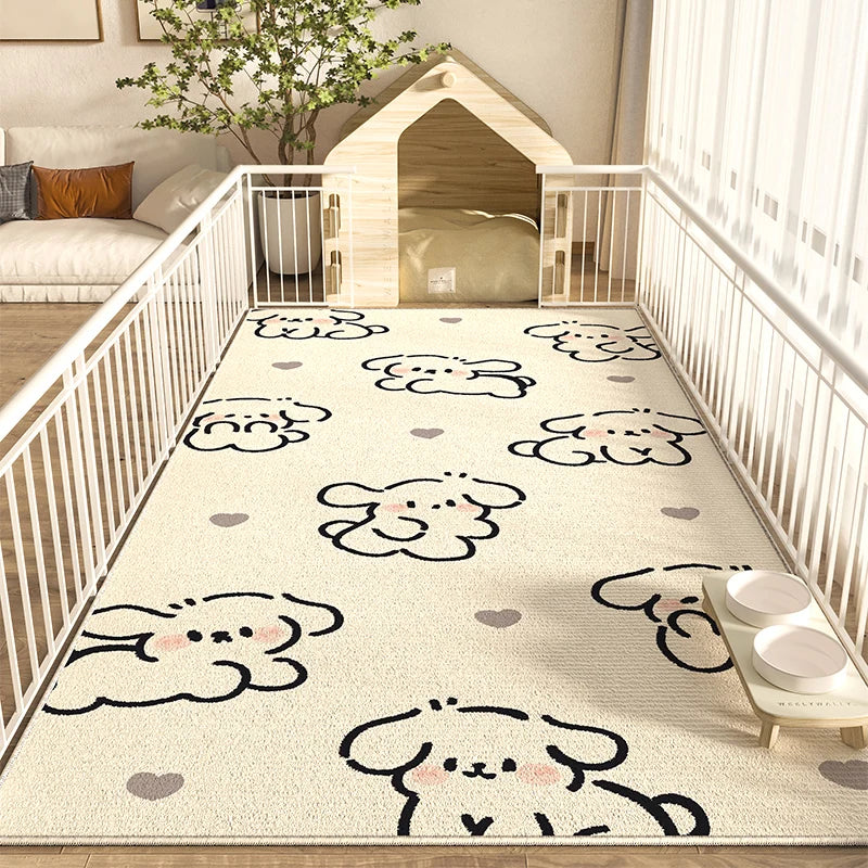 VIKAMA pet Petting Park Floor Mat Enclosure Area Floor Is Waterproof For Dog Food. Easy To Clean And Maintain.