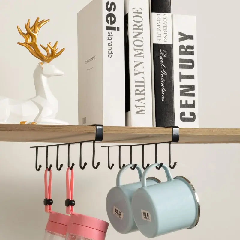 1Pc Black Kitchen Hanger Hook With No Marks Or Nails For Storing Pots Shovels Hanging Pieces Kitchen Utensils Storage Racks Hook