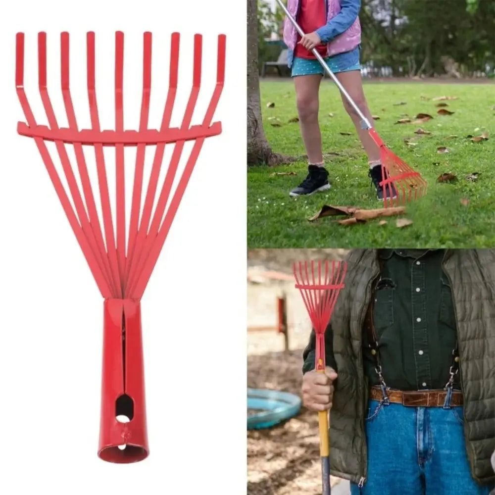 High-carbon Steel Rake Leaf Rake Fallen Leaves Rake Garden Lawn And Yard Metal Rake Farm equipment Tools