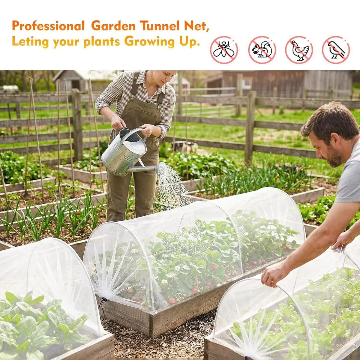 Garden Netting Covers Greenhouse Hoop Grow Tunnel Kits Vegetable Seedling Support Hoop Frame DIY Reusable Shed Brackets