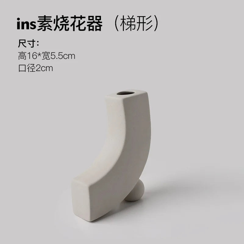 Wabi-Sabi Ceramic Vase – Modern Decorative Flower Vase for Home Décor