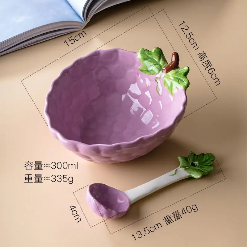 300ml Cute Strawberry Salad & Noodle Bowl