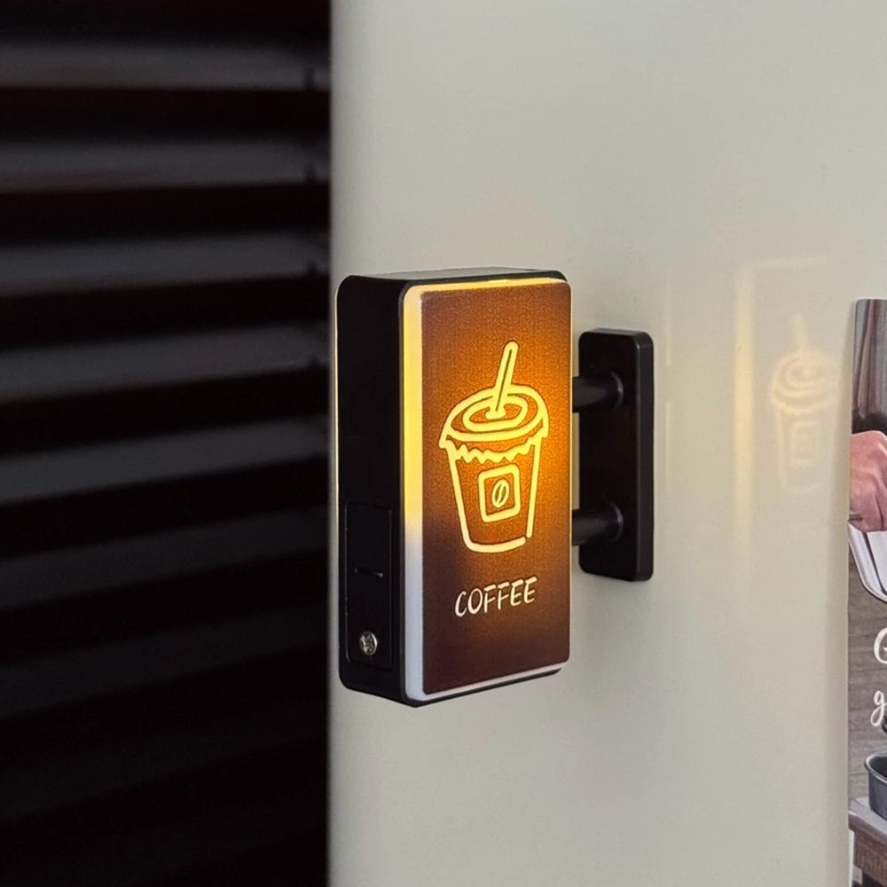 Mini Lightbox Fridge Magnet Coffee Japanese-style Creative Tourism Souvenir Magnetic Luminous Light Box Home Decoration Gift