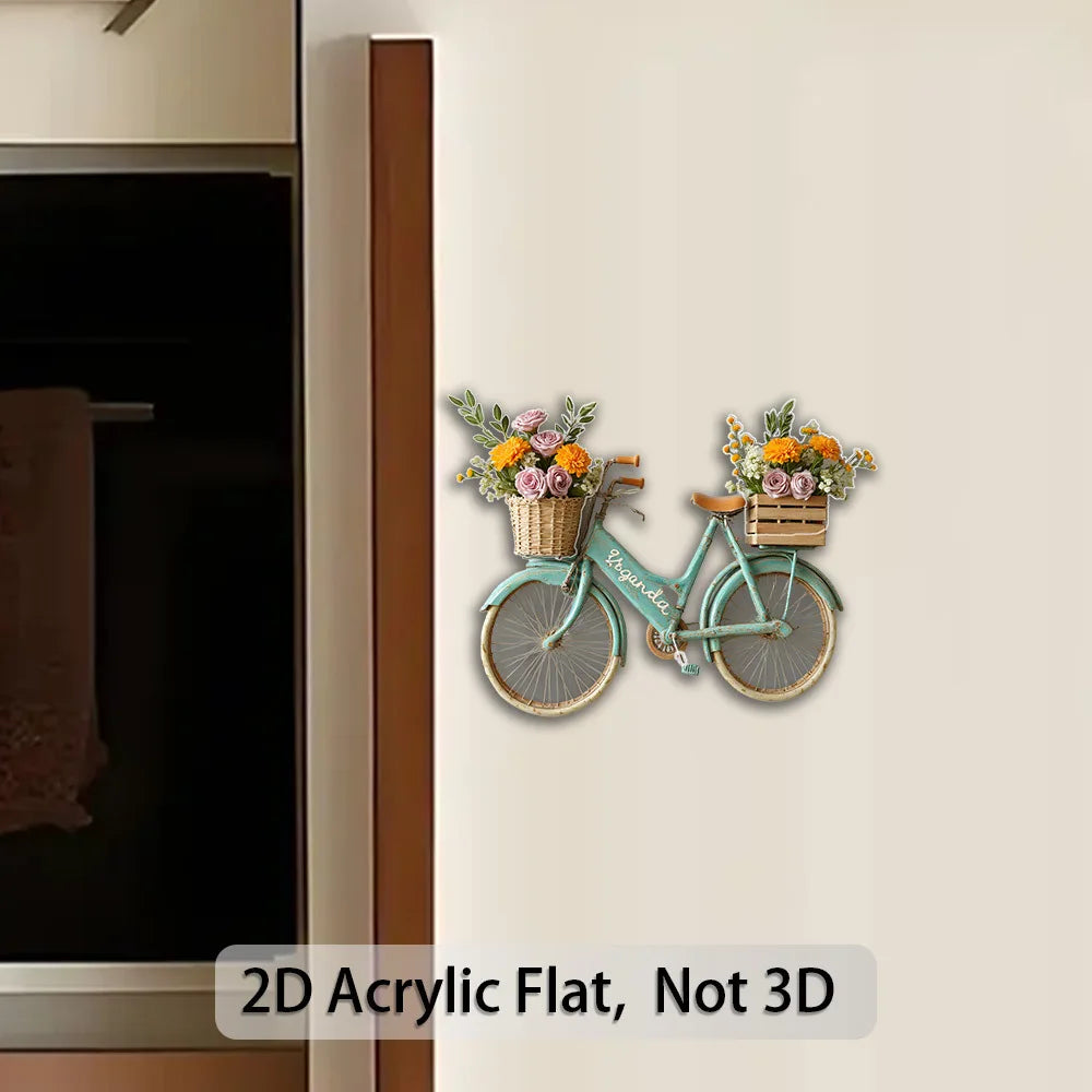 1pc 2D Flat Bike-Shaped Fridge Magnet, Suitable for Refrigerators, Dishwashers & Freezers, Fun Kitchen Decoration