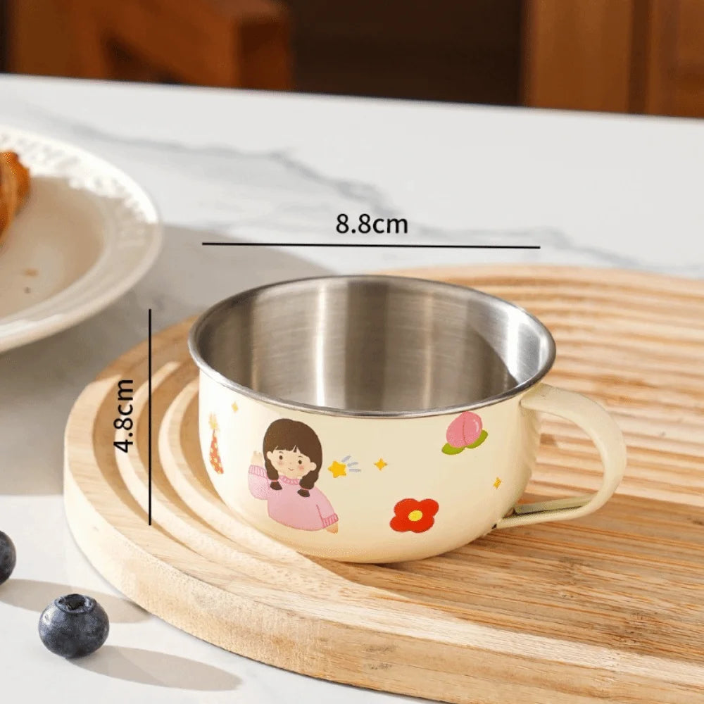 Stainless Steel Kids Stainless Cup 80/220ml Open Mouth Design Toddler Training Mug Mini Small Size High Appearance Level