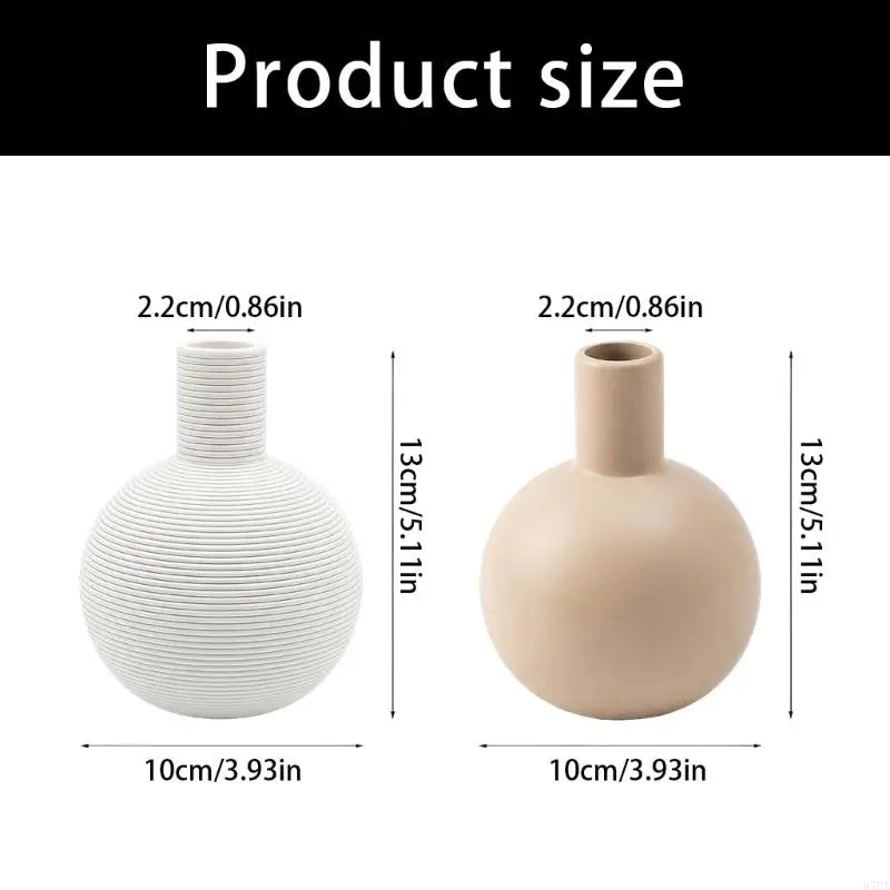 Rustic Ceramic Decorative Vase – Unique Farmhouse Flower Vase for Home & Office Décor