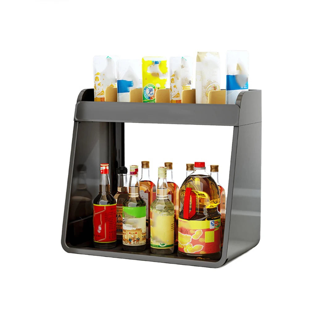 1PC Seasoning Storage Bracket, Storage Rack, Seasoning-Kitchen Utensil Sorting Rack Kitchen-Home Vertical Storage Mount