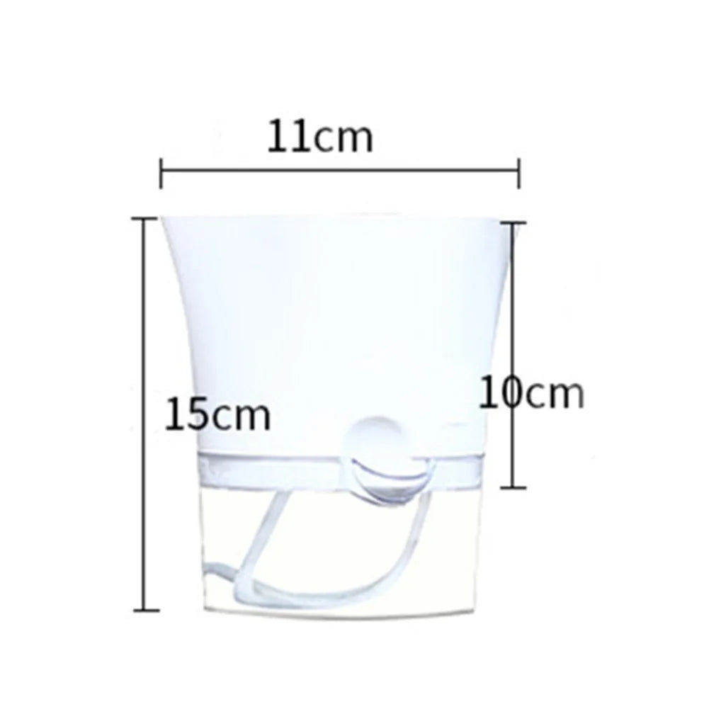 Transparent Self-Watering Plant Flower Pot Hexagonal Lazy Flowerpot Plastic Planters Home Garden Decoraction