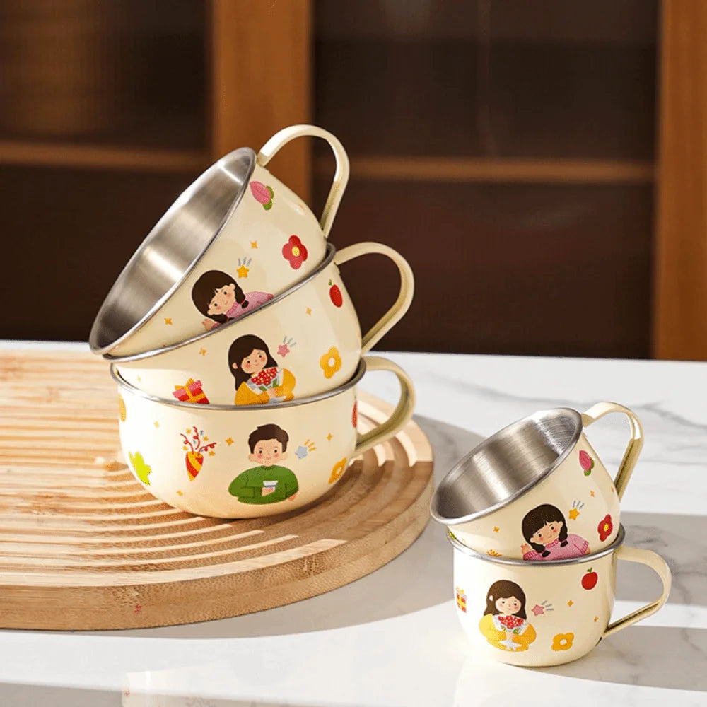 Stainless Steel Kids Stainless Cup 80/220ml Open Mouth Design Toddler Training Mug Mini Small Size High Appearance Level