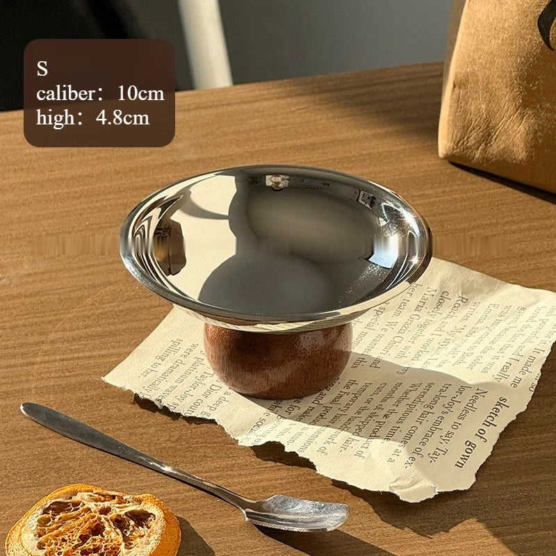 Ins Style Creative Short Bowl Stainless Steel Dessert Bowl High-looking Snack Bowl Ice Cream Cup Pudding Cup