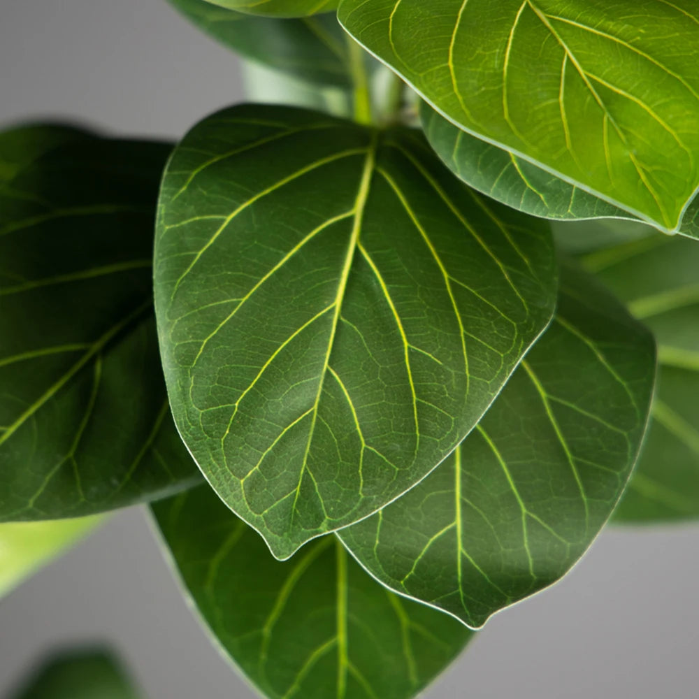 70-130cm Artificial Ficus Plants Large Fake Mulberry Tree Tropical Oak Leaf Plastic Fiddle Fig Plants For Home Garden Decor