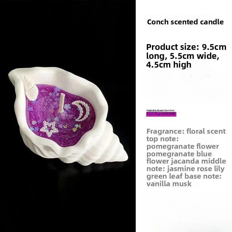 1pcs Sea Shell Aromatherapy Candle Creative Starfish Shell Scented Candle Sea Shell Candle Handmade Sea Shell Whirlpool Candles