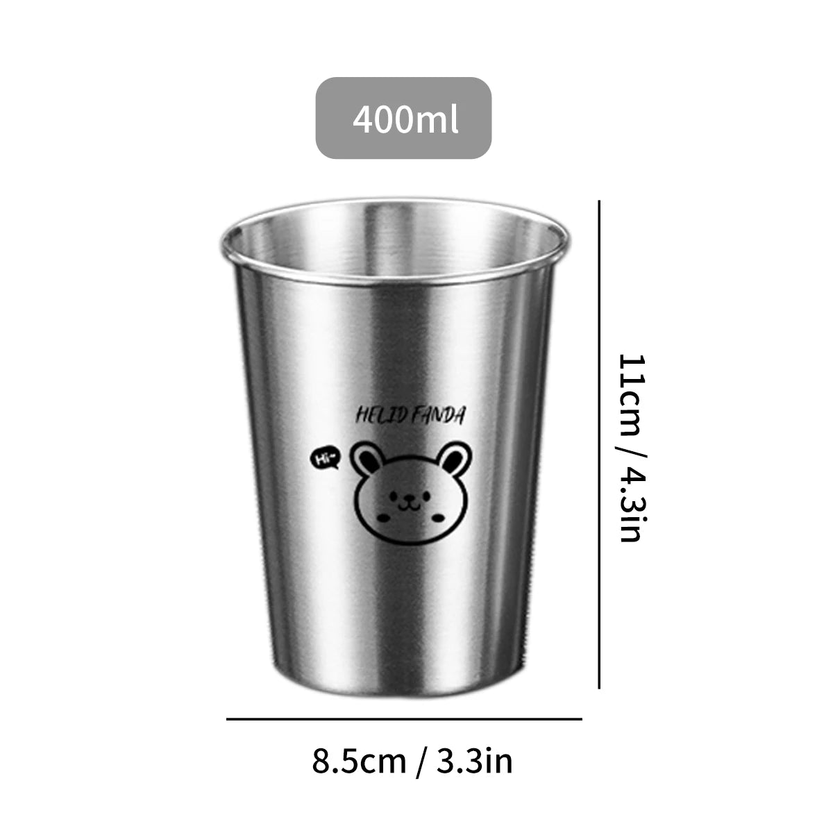 WORTHBUY 304 Stainless Steel Cup Stackable Metal Tumbler Cups Portable Durable Drinking Cup Beer Cup Milk Coffee Mug Drinkware