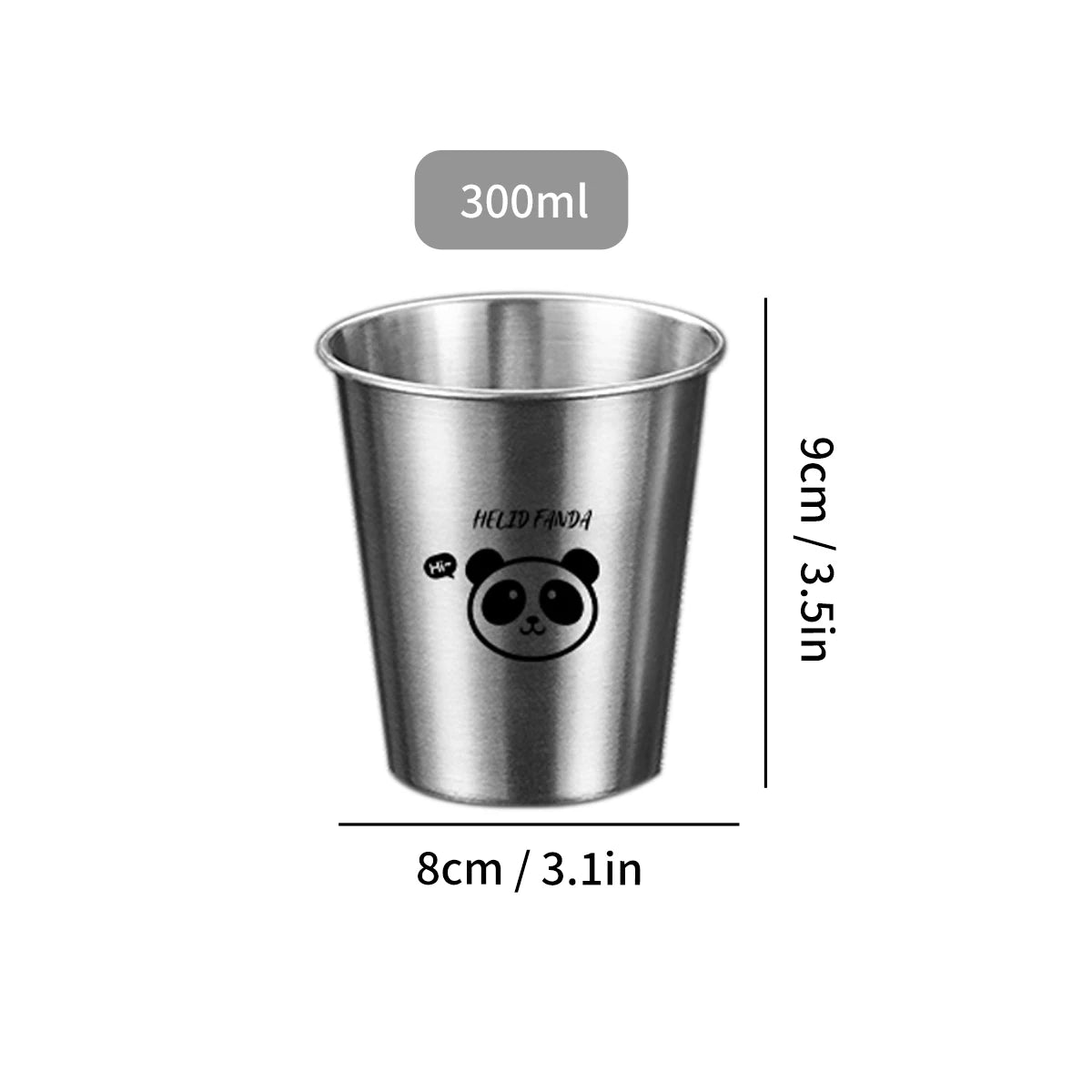 WORTHBUY 304 Stainless Steel Cup Stackable Metal Tumbler Cups Portable Durable Drinking Cup Beer Cup Milk Coffee Mug Drinkware