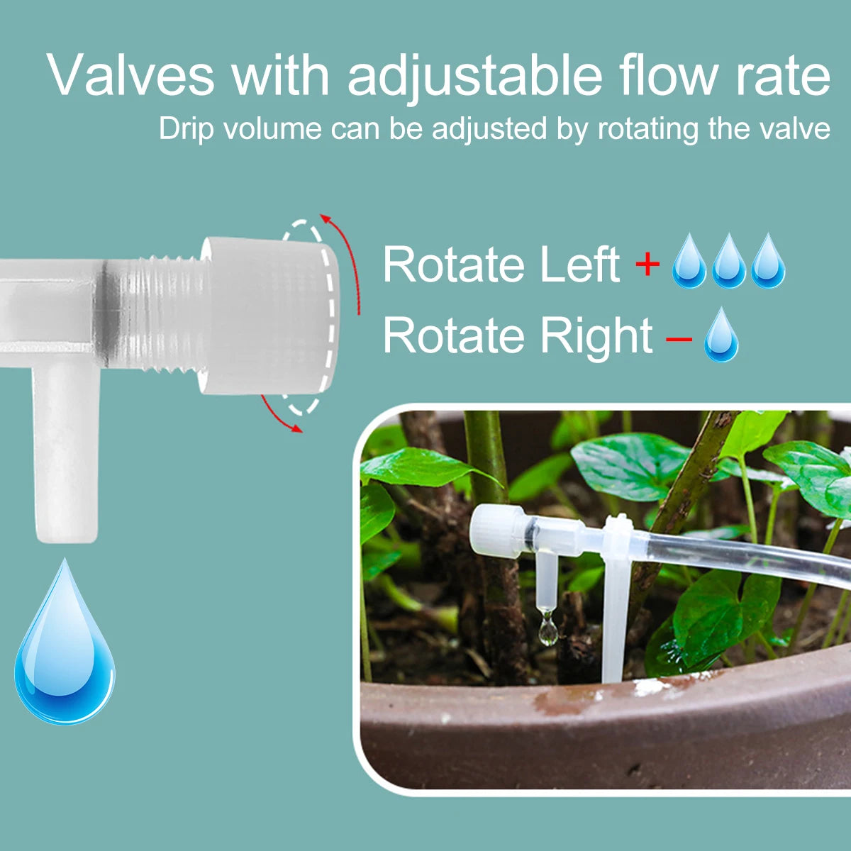 1 Set, Garden Potted Plant Automatic Drip Set With Adjustable Water Droplet Flow Rate, Suitable For Watering Potted Plants