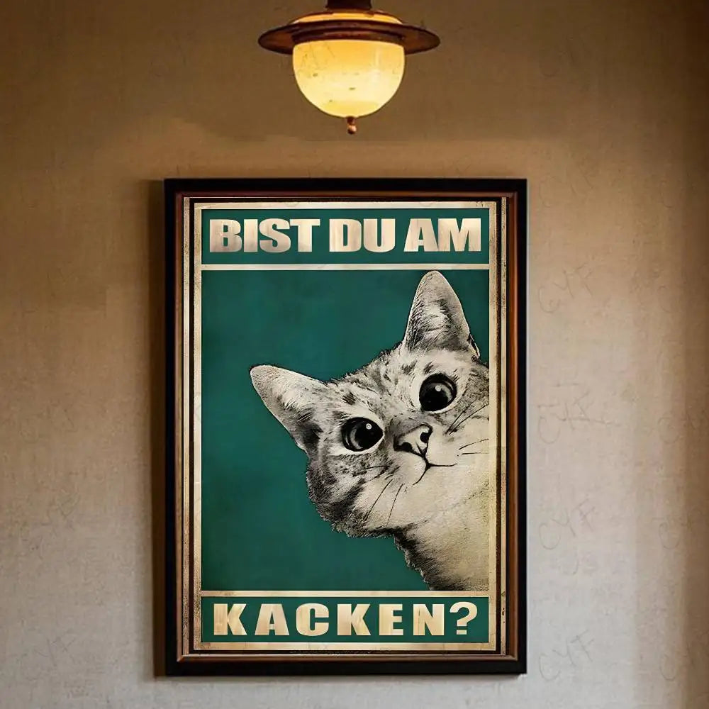 Interesting Cats And Quotes Poster HD art wall waterproof home living room bedroom bar aesthetic decoration