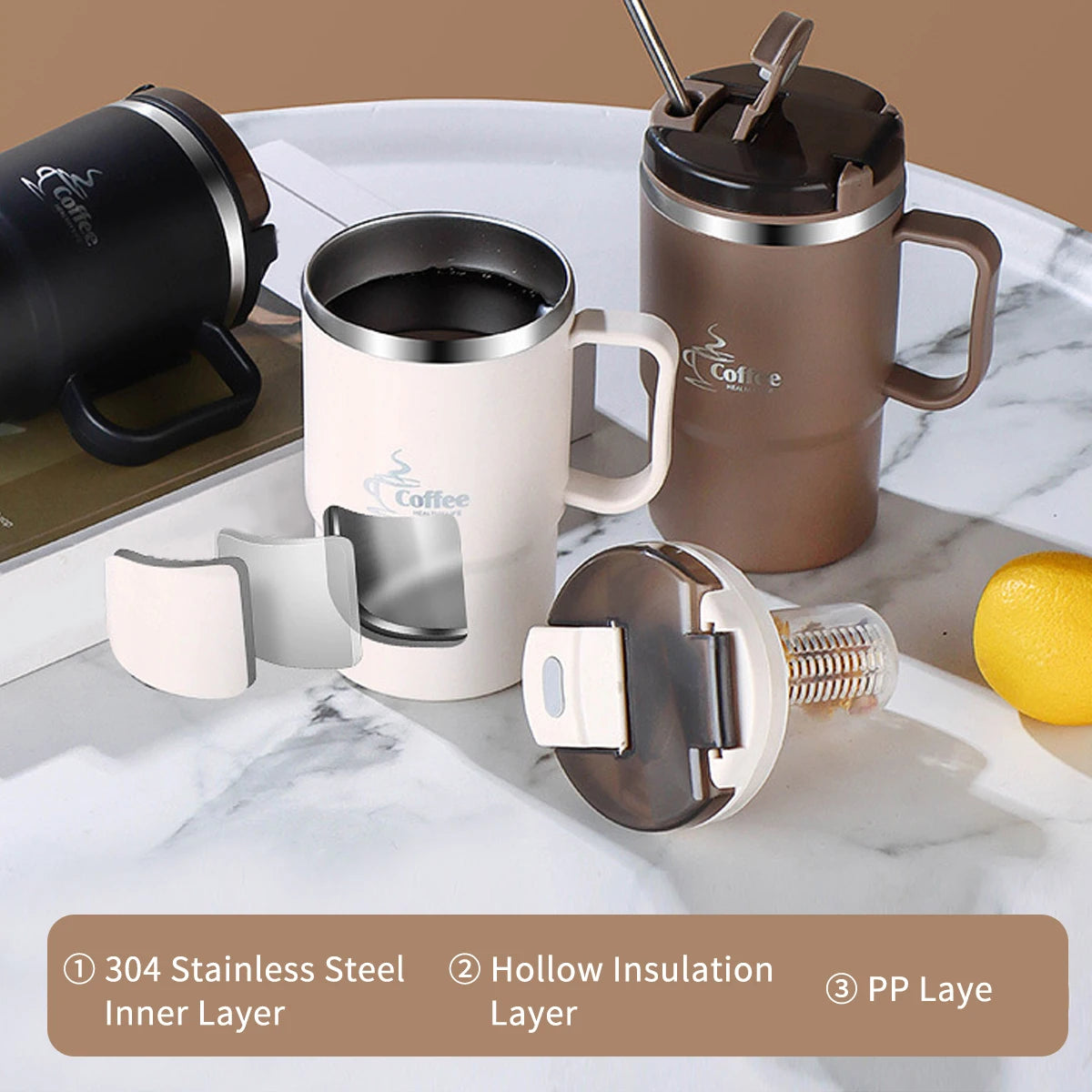 Double-Wall Insulated Travel Mug (450/500ml)