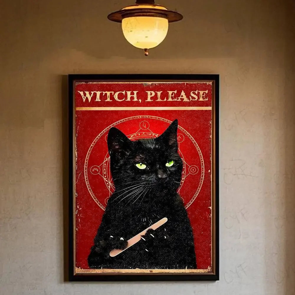 Interesting Cats And Quotes Poster HD art wall waterproof home living room bedroom bar aesthetic decoration
