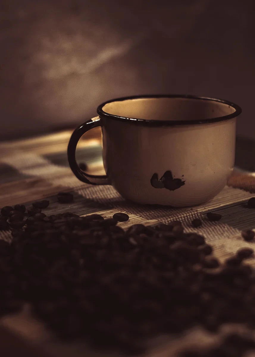 Coffee Cup And Beans Photograph Posters Delicious Coffee Latte Breakfast Prints Canvas Painting Wall Art Picture Home Room Decor