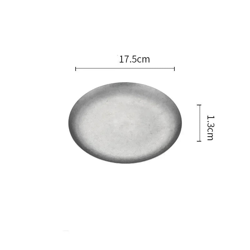 304 Stainless Steel Vintage Dessert Plate