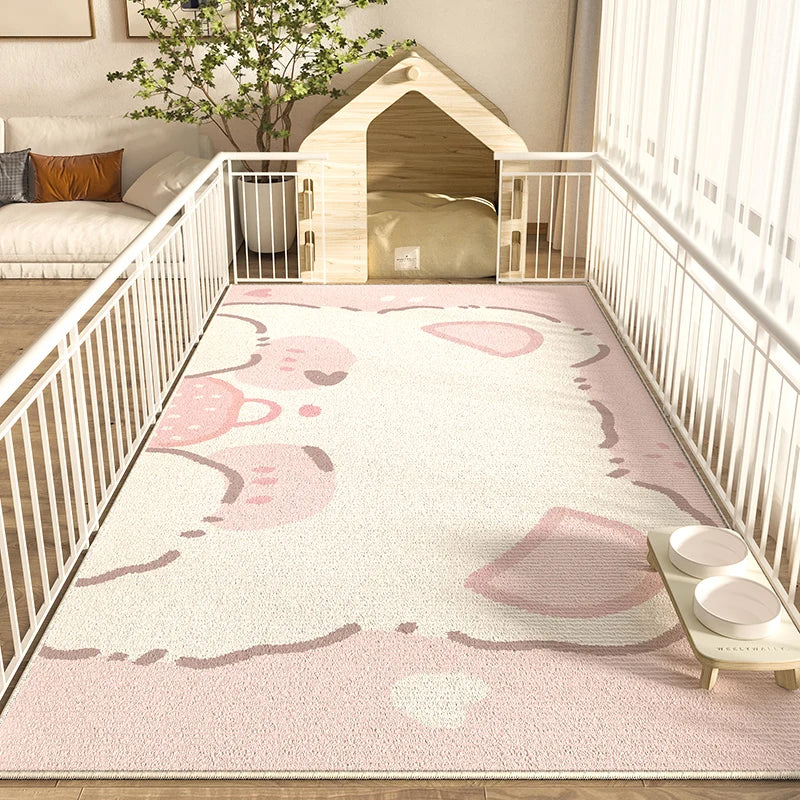VIKAMA pet Petting Park Floor Mat Enclosure Area Floor Is Waterproof For Dog Food. Easy To Clean And Maintain.