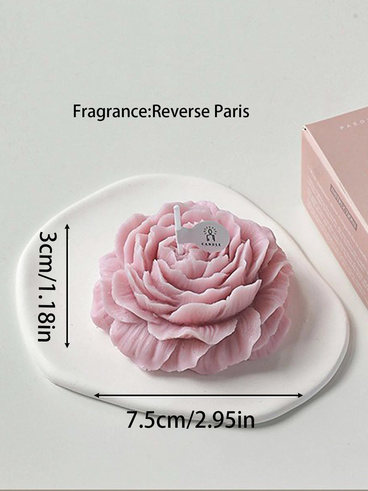 3D Peony Aromatic Candle Creative Flower Shape Aromatherapy Wedding Decor Gifts Box Valentine&