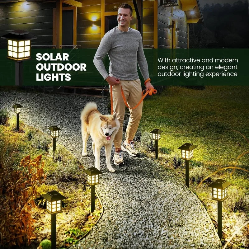 Solar Light LED Light Outdoor Waterproof Solar Walkway Lights Landscape Lighting for Garden Yard Patio Driveway Camping Decor