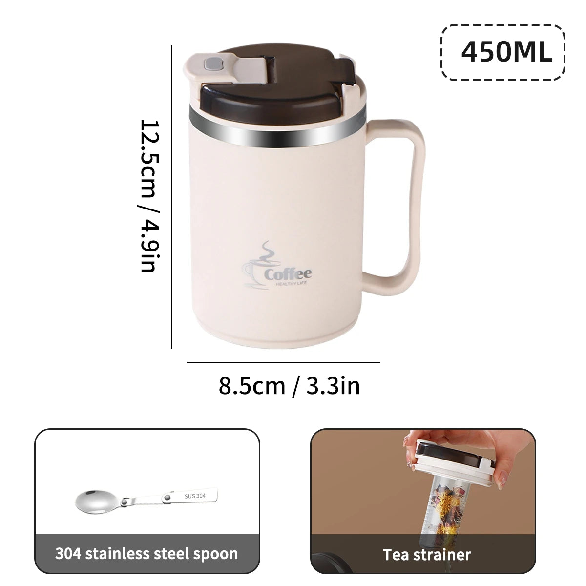 Double-Wall Insulated Travel Mug (450/500ml)