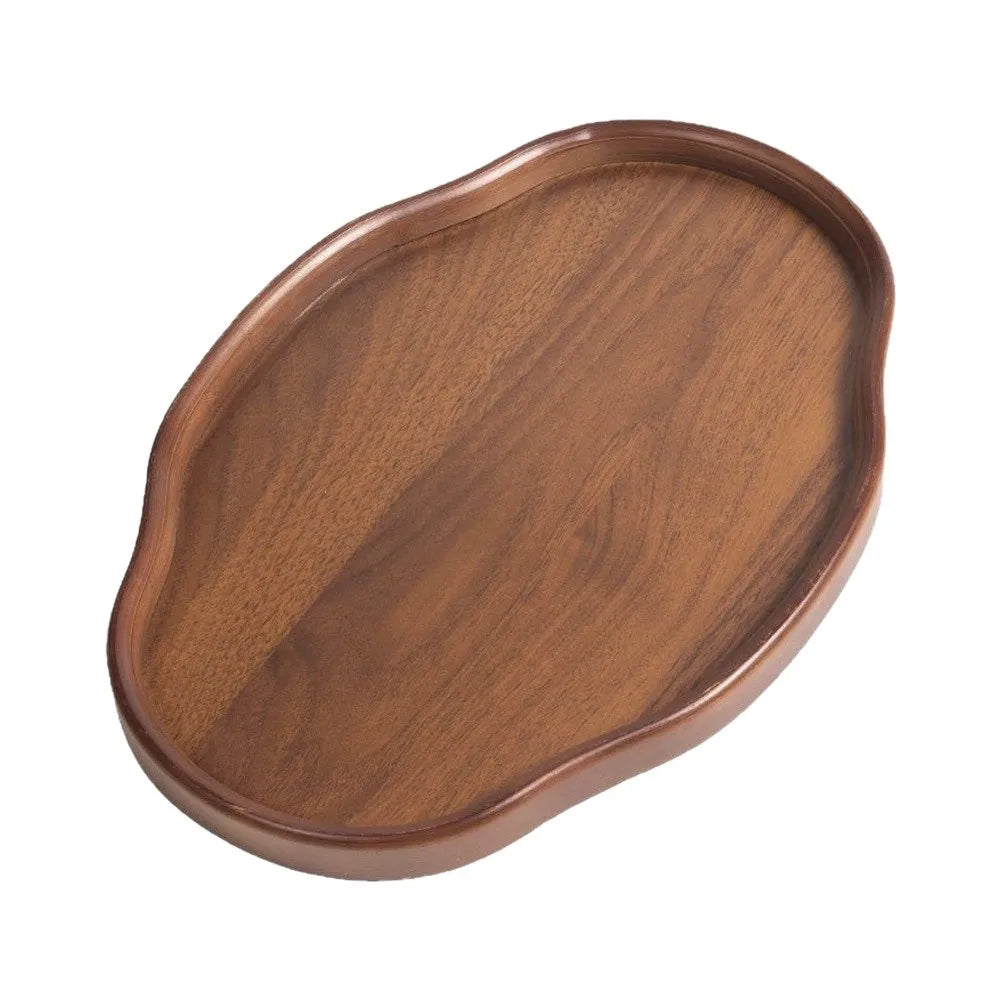 Wooden Decorative Serving Tray For Coffee Table And Home Decor Fruit Platter Decor Trays Serving Ware Food Dish Serving Platters