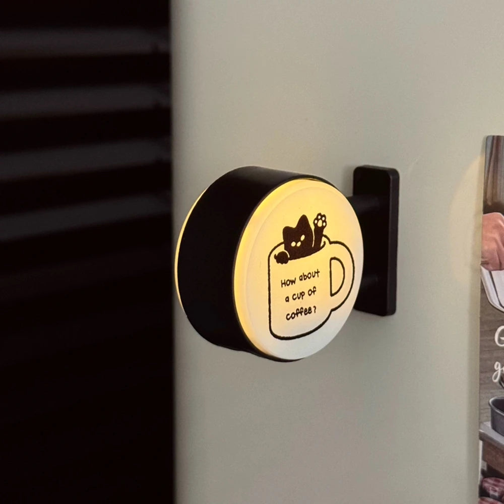 Mini Lightbox Fridge Magnet Coffee Japanese-style Creative Tourism Souvenir Magnetic Luminous Light Box Home Decoration Gift