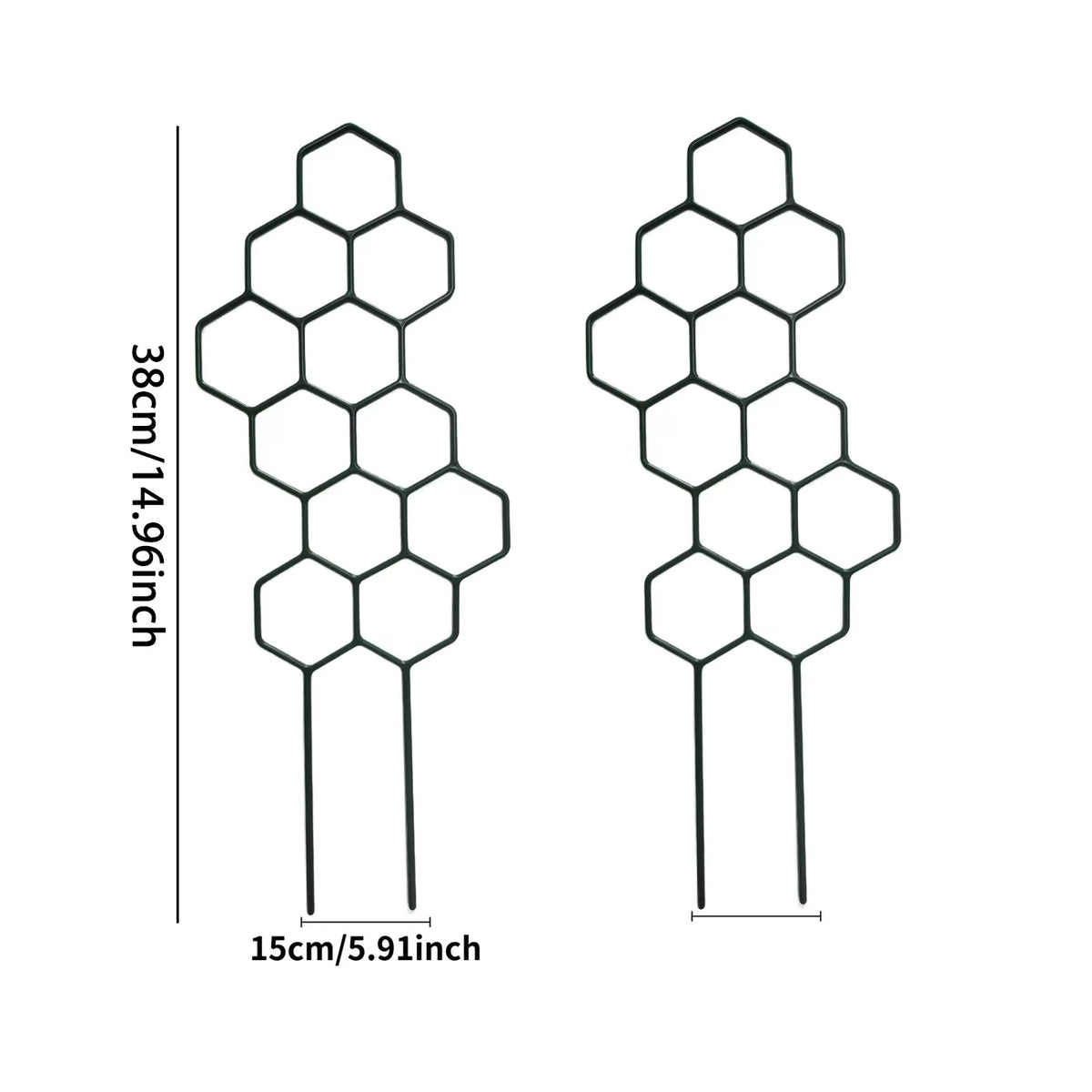 2pcs Plant Support Frame Climbing Frame Honeycomb Grid Frame Plant Shape Fixed Garden Decoration Indoor and Outdoor Flower Pots