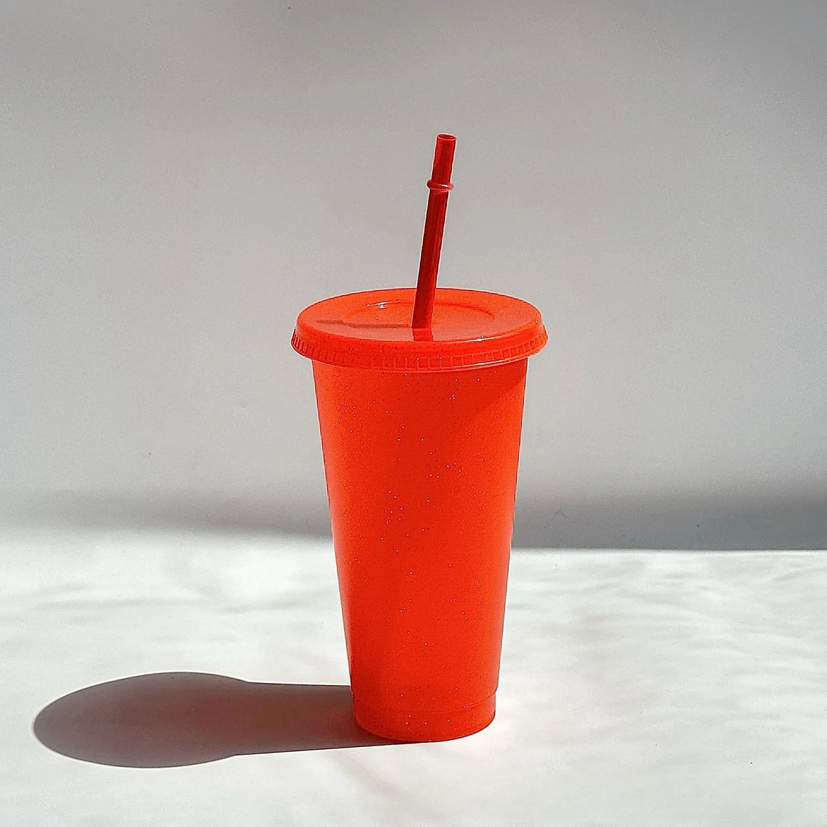 Reusable Hard Plastic Cold Drink Cups Set