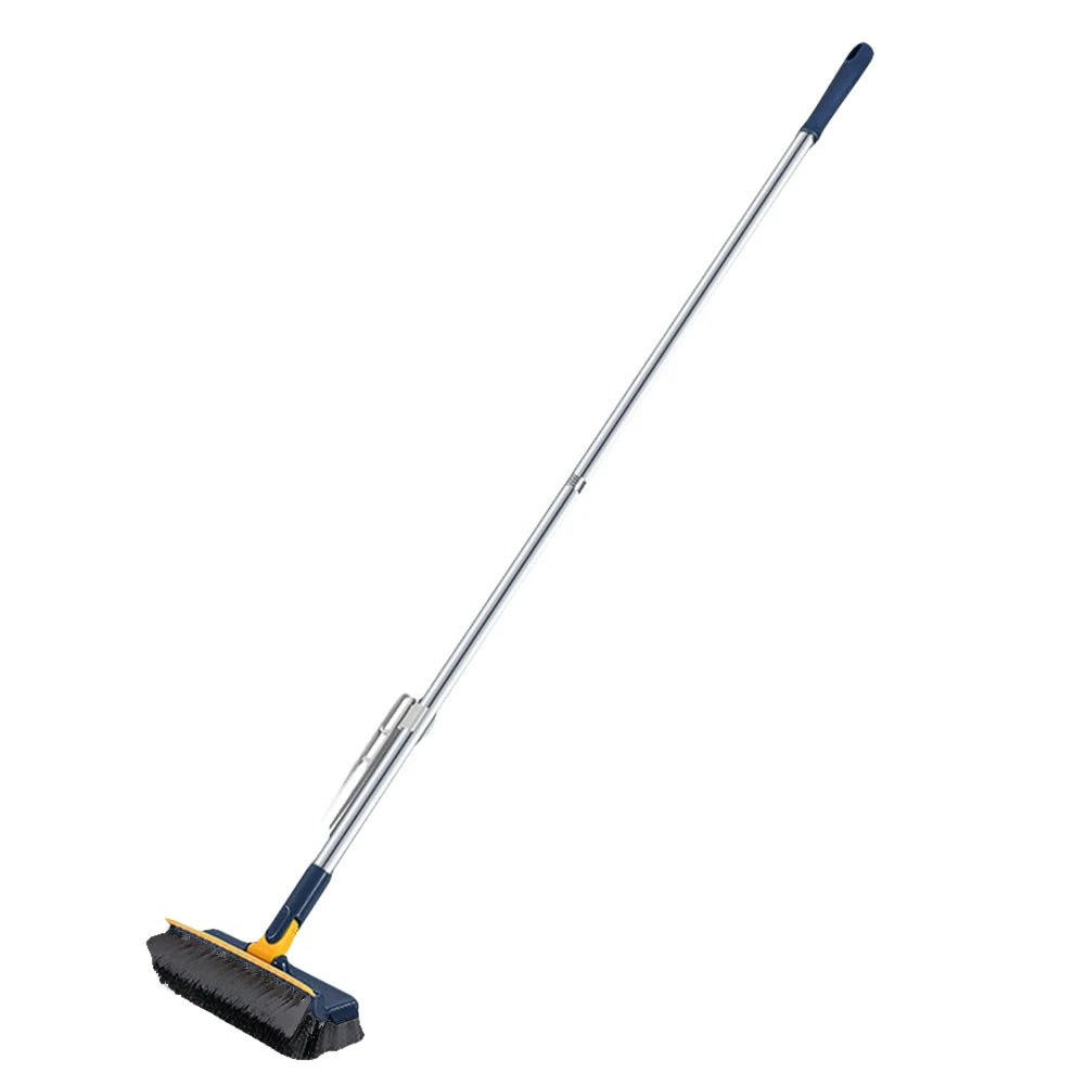 3 in 1 Floor Scrub Brush 180°Rotating Long Handle Stiff Bristle Floor Brush Grout Brush Tile Brush for Cleaning Shower Bathroom
