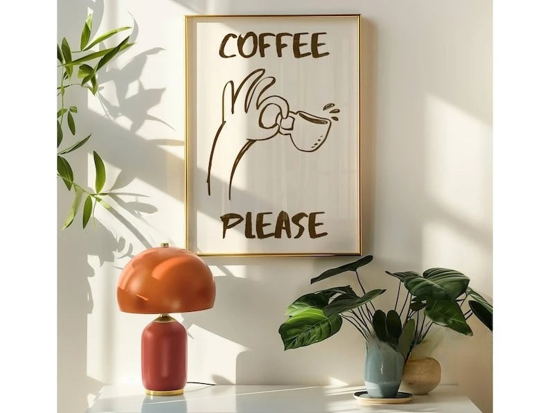 3pcs Club Coffee Canvas Wall Art, Unframed Retro Coffee Posters, Coffee Cart Print for Coffee Station Decor, Coffee Lover Gifts