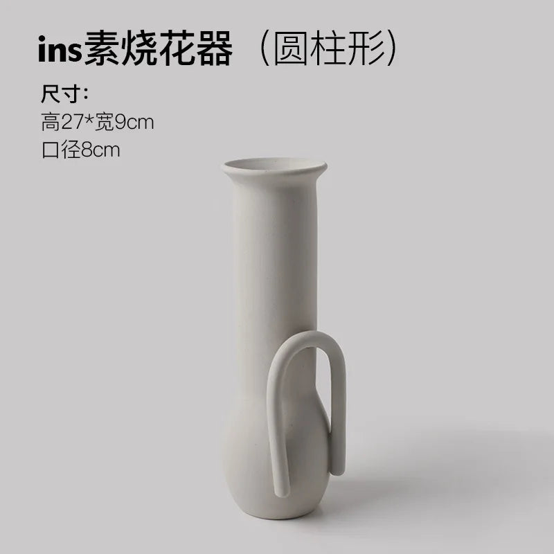 Wabi-Sabi Ceramic Vase – Modern Decorative Flower Vase for Home Décor