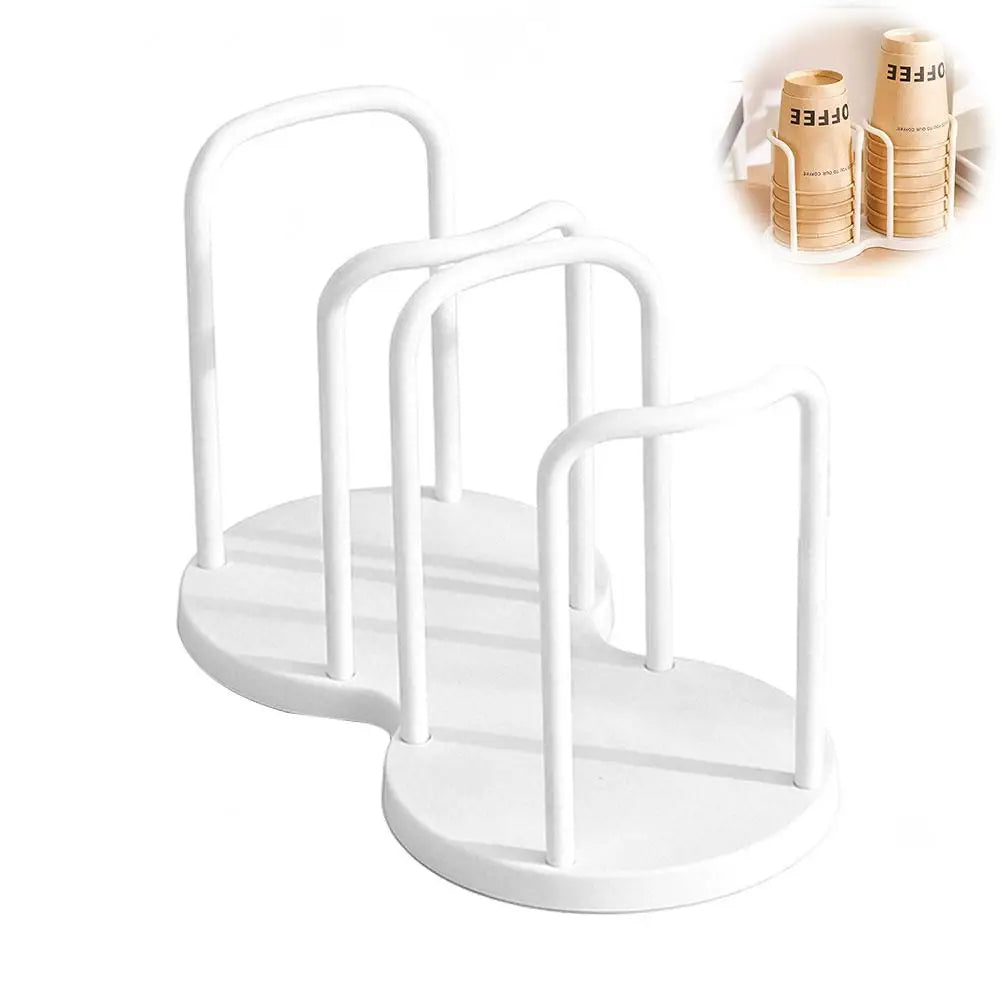 Disposable Cup Holder Multi-function Coffee Cup Organizer Desktop Teacup Storage Rack Table Decor Stand for Home Countertop Use
