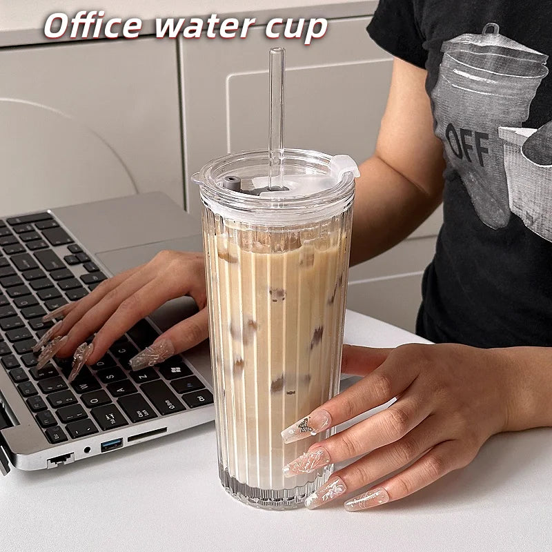 Large capacity straw cup summer high-value women&