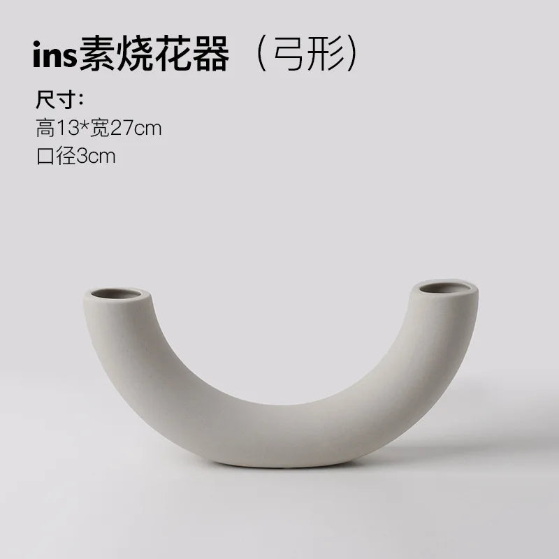 Wabi-Sabi Ceramic Vase – Modern Decorative Flower Vase for Home Décor